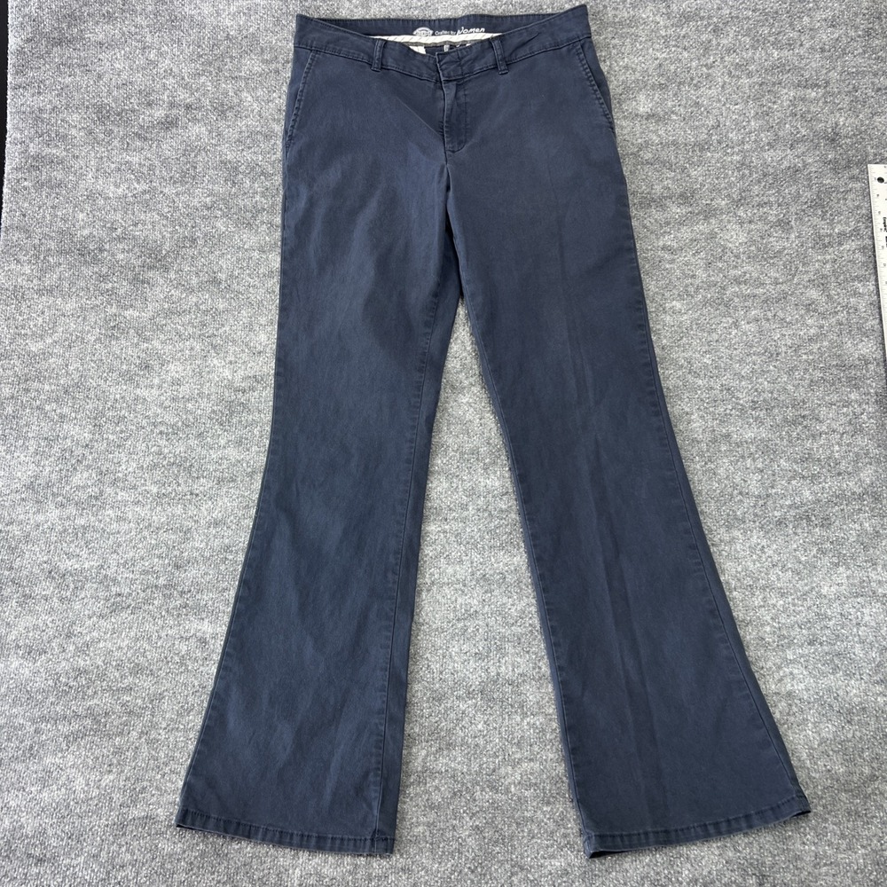Dickies Pants‎ Women Size 10L Slim Blue Flex Twill Crafted for Women Workwear